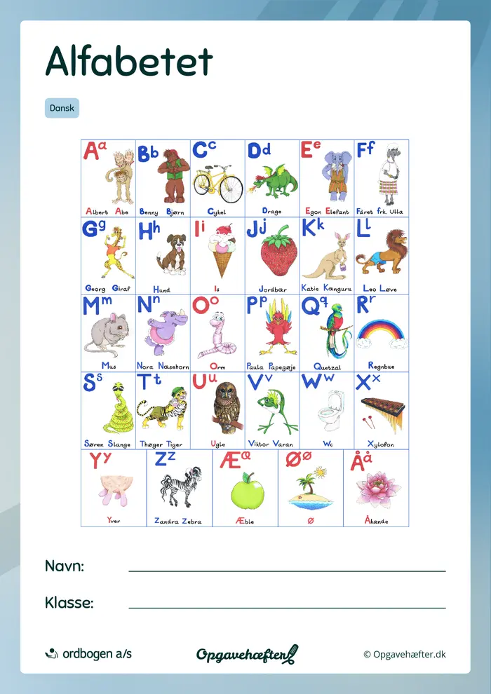 Alfabetet med illustrationer